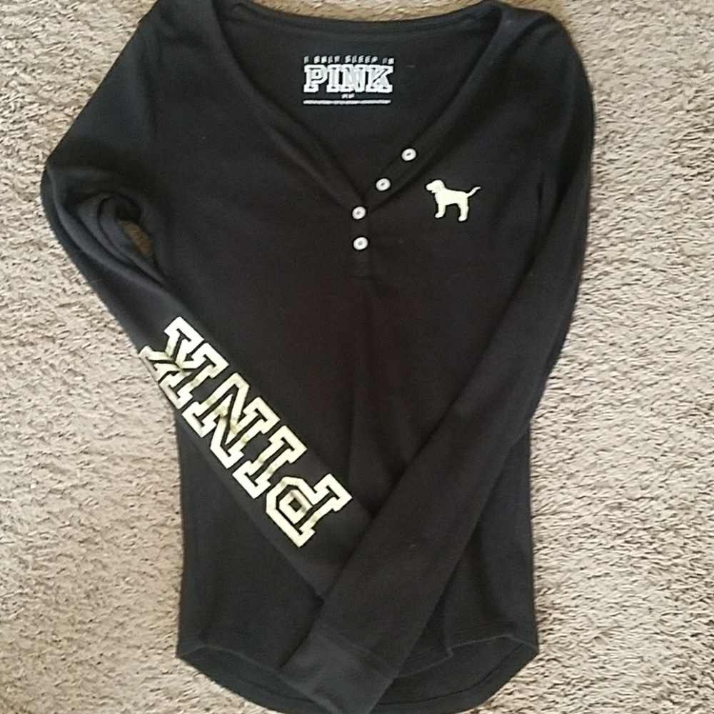 PINK long sleeved pajama shirt